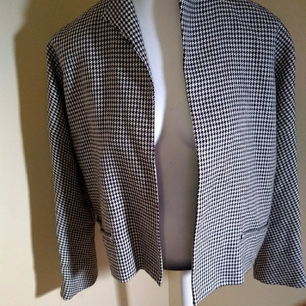 Ralph Lauren hound's tooth cropped jacket